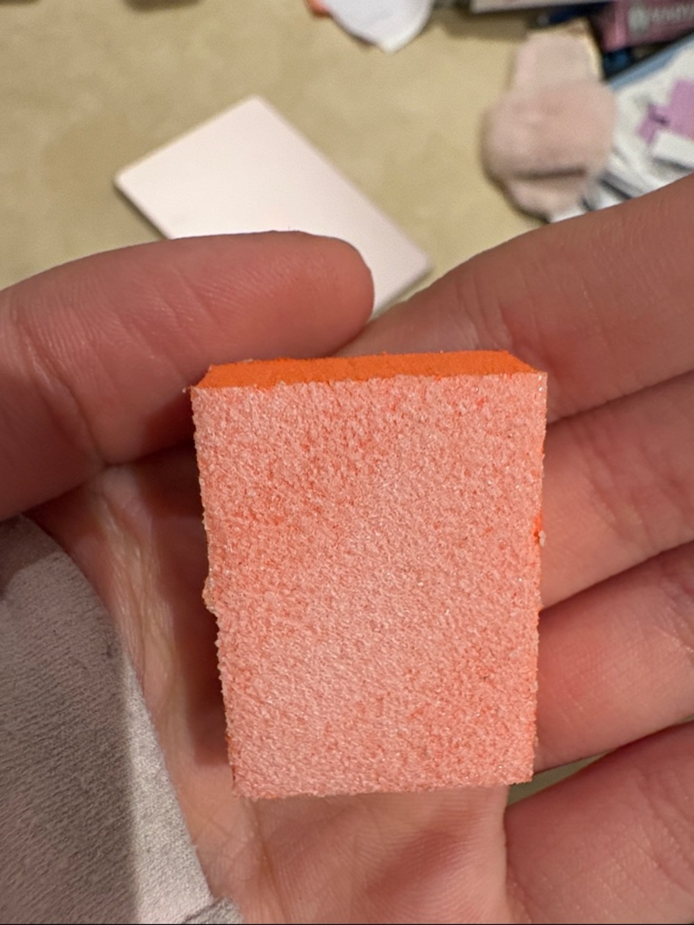 Peach & Bright Orange nail buffer